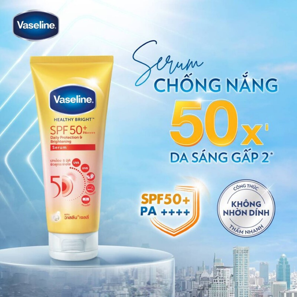 Serum Dưỡng Thể Trắng Da Ngày và Đêm Vaseline (30ml,70ml,300ml,330ml)