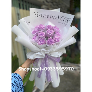Bó hoa hồng sáp thơm 12 bông