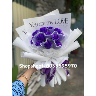 Bó hoa hồng sáp thơm 12 bông