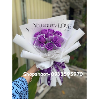 Bó hoa hồng sáp thơm 12 bông