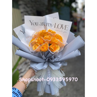 Bó hoa hồng sáp thơm 12 bông