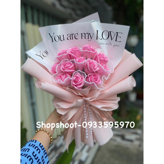 Bó hoa hồng sáp thơm 12 bông