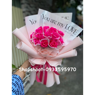 Bó hoa hồng sáp thơm 12 bông