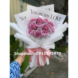 Bó hoa hồng sáp thơm 12 bông