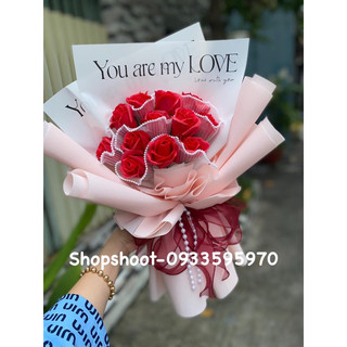 Bó hoa hồng sáp thơm 12 bông