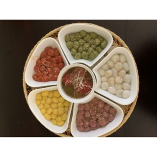 Bộ khay đĩa đựng đồ ăn mặn 32cm bát tràng