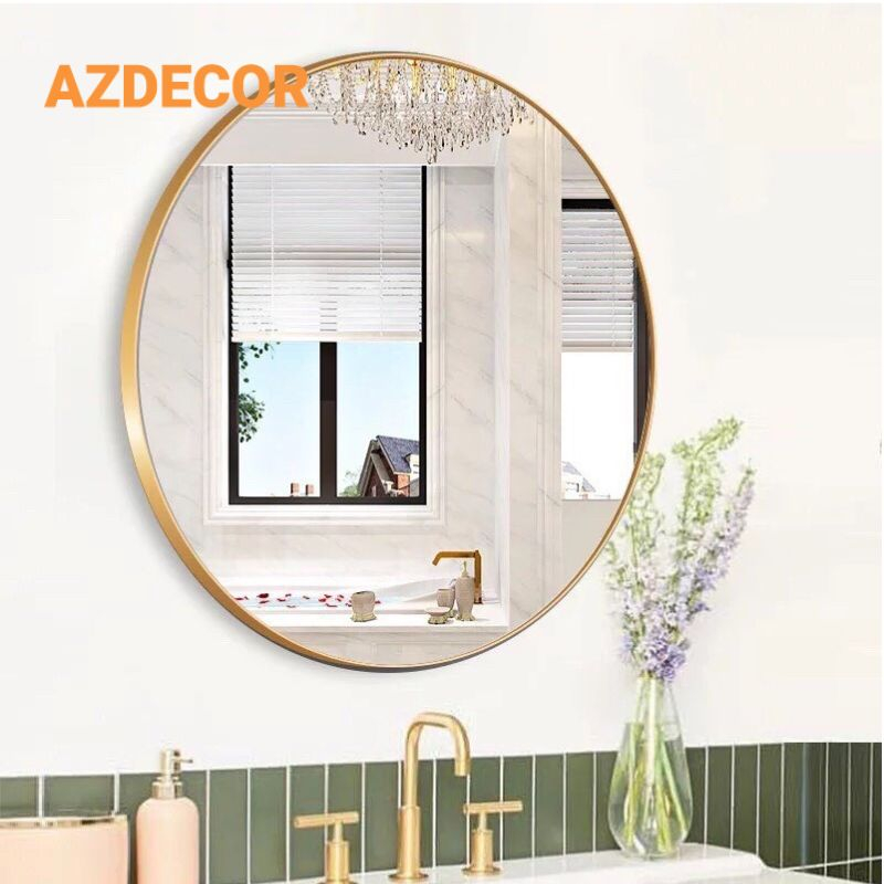 Gương Tròn Treo Tường- Gương Trang Điểm - Gương Nhà Tắm Viền Nhôm Chống Nước Cao Cấp - Đủ Size Từ 40-60cm
