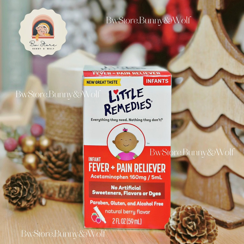 Siro Hạ Sốt LITTLE REMEDIES Infant Fever + Pain Reliever Mỹ 59ml cho bé