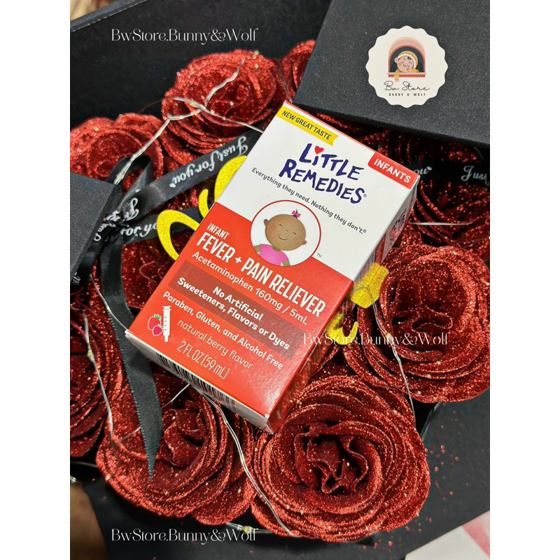 Siro Hạ Sốt LITTLE REMEDIES Infant Fever + Pain Reliever Mỹ 59ml cho bé