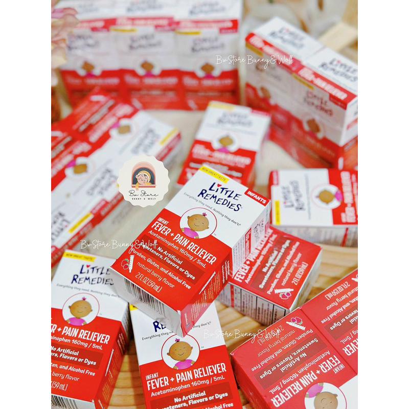 Siro Hạ Sốt LITTLE REMEDIES Infant Fever + Pain Reliever Mỹ 59ml cho bé