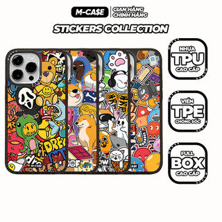 Ốp iPhone chống sốc Stickers 11/11 pro max/12/12 pro max/ 13 / 13 Pro Max / 14 / 14 Pro Max phụ kiện điện thoại MCASE
