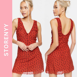 Đầm ren lưới Y2K Butterfly Print Mesh Mini Dress