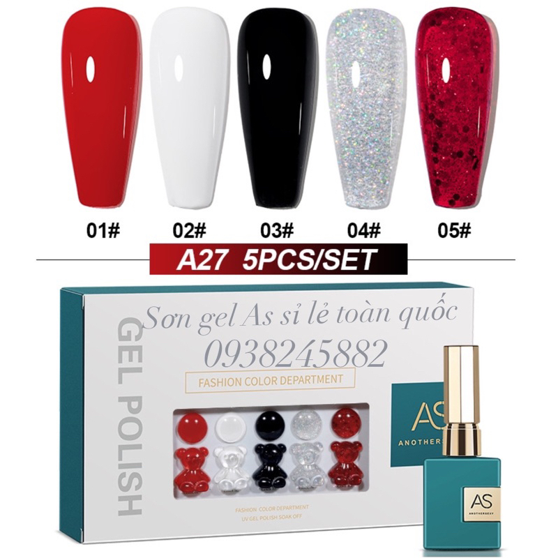 Set sơn 5 chai As tặng kèm bảng màu