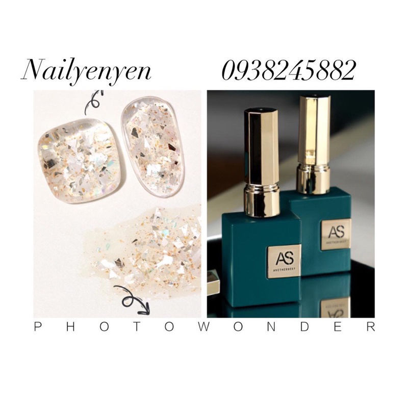 Sơn gel top nhũ xà cừ kim tuyến 15ml