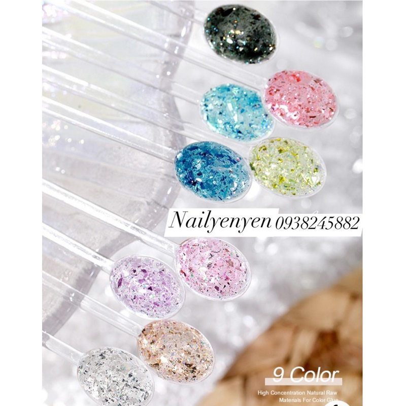 Sơn gel màu xà cừ APK - AS chai vuông 15ml