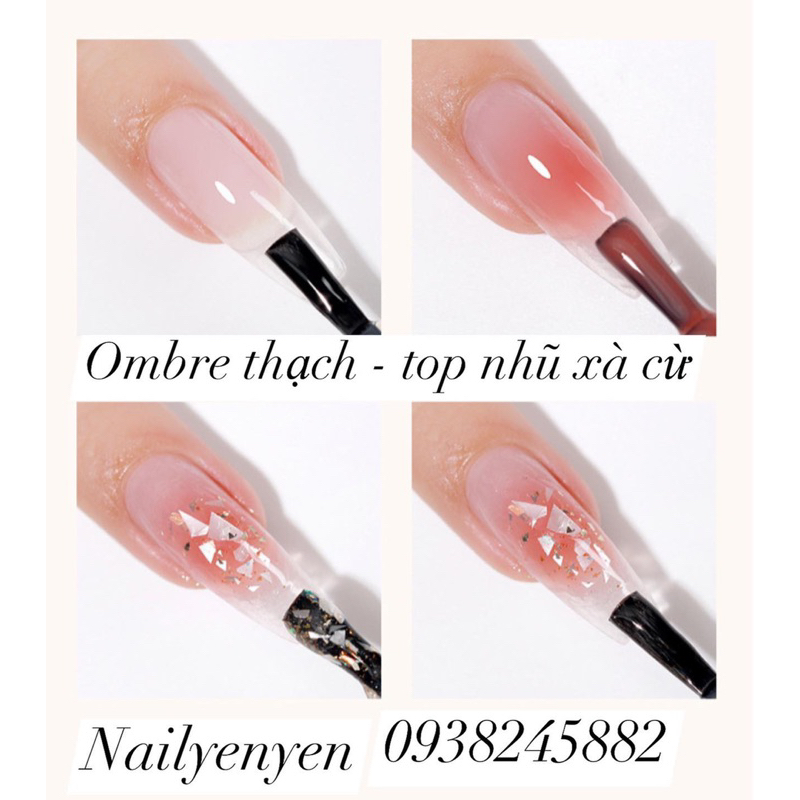 Sơn gel top nhũ xà cừ kim tuyến 15ml