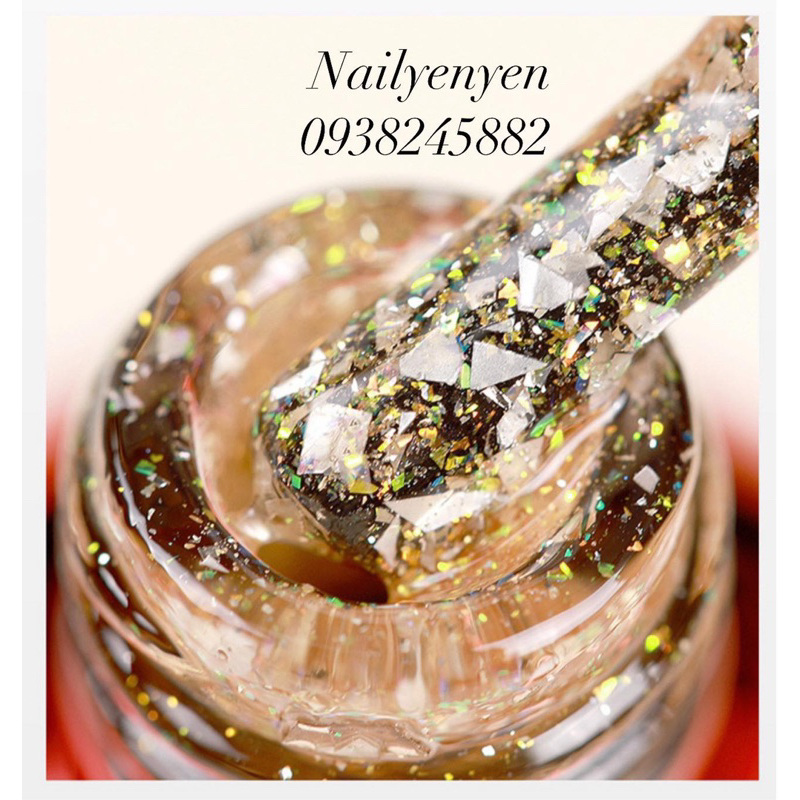 Sơn gel màu xà cừ APK - AS chai vuông 15ml