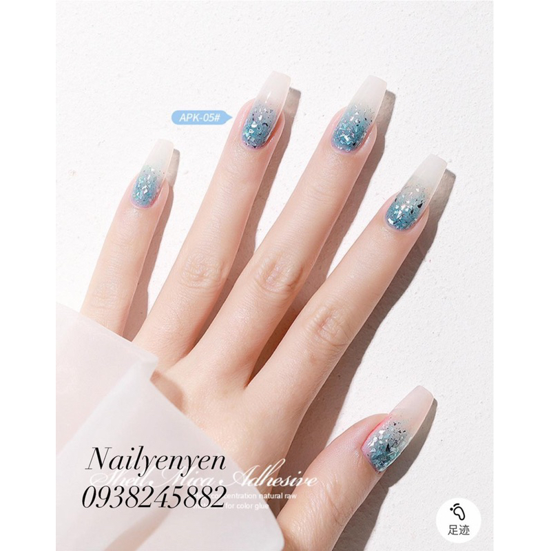 Sơn gel màu xà cừ APK - AS chai vuông 15ml