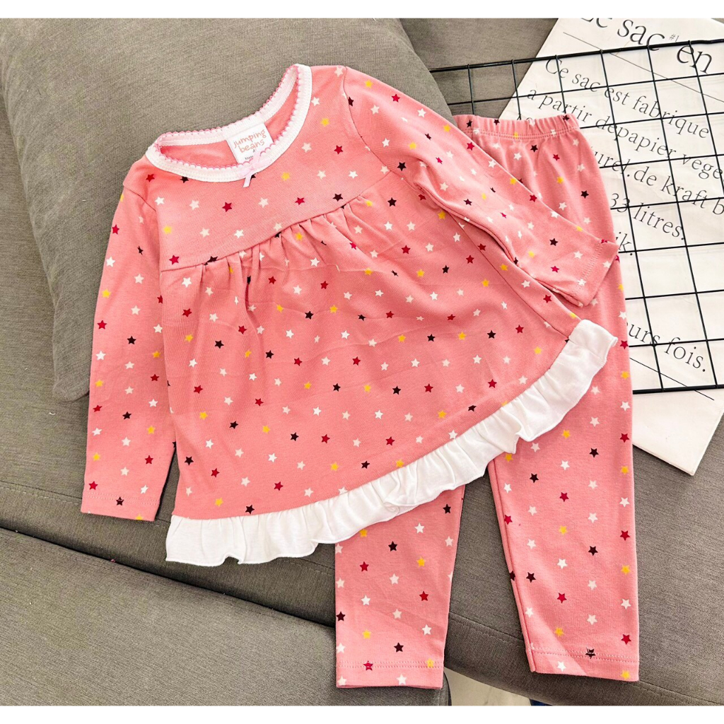 Bộ dài tay bé gái 9-22 kg set đồ tay dài quần dài thun cotton thoáng mát mềm mịn hình in họa tiết cute Homie Kids