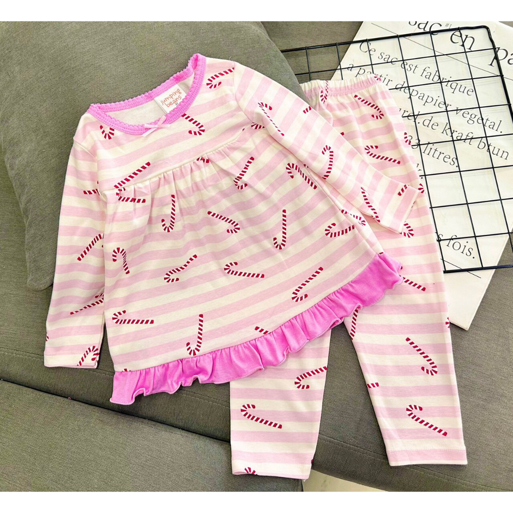 Bộ dài tay bé gái 9-22 kg set đồ tay dài quần dài thun cotton thoáng mát mềm mịn hình in họa tiết cute Homie Kids