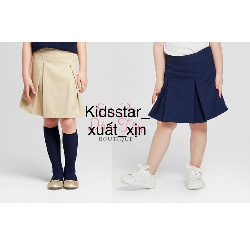 Chân váy kaki đồng phục xuất xịn cho bé gái 2-18y