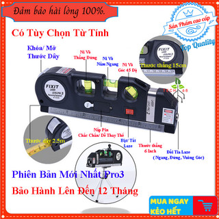  Thước Đo Nivo Laze HÀNG CHUẨN có TỪ TÍNH Ni vô Laser Đa Năng 6 Trong 1 Level Laser Đánh Thăng Bằng Phiên Bản Mới Nhất 