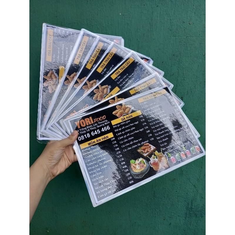 IN MENU ÉP PLASTIC GIÁ RẺ