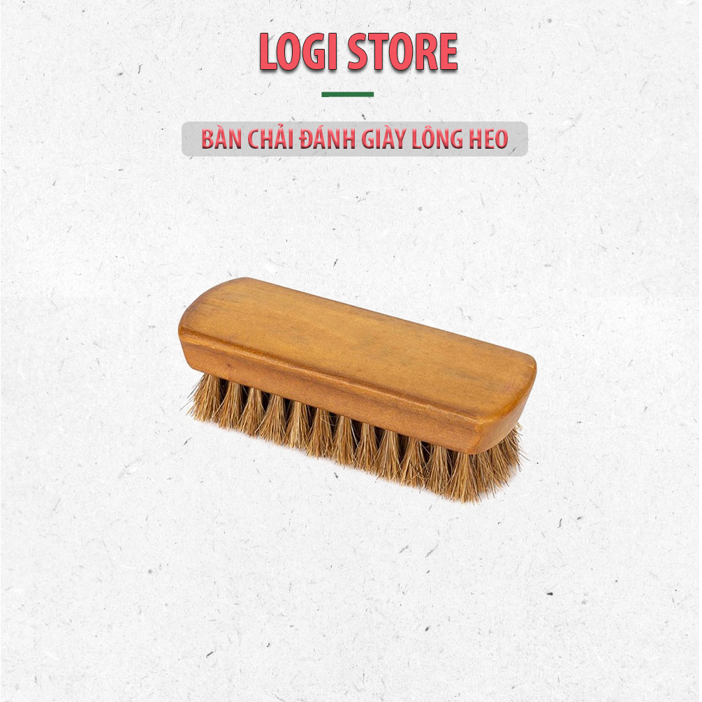 Bàn chải gỗ đánh giày lông heo thật XIMO (XBCDG04)