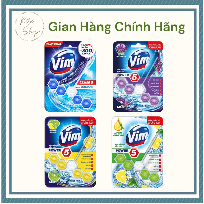 Viên Treo Bồn Cầu Vim Power Khử Mùi Thơm Mát 55g