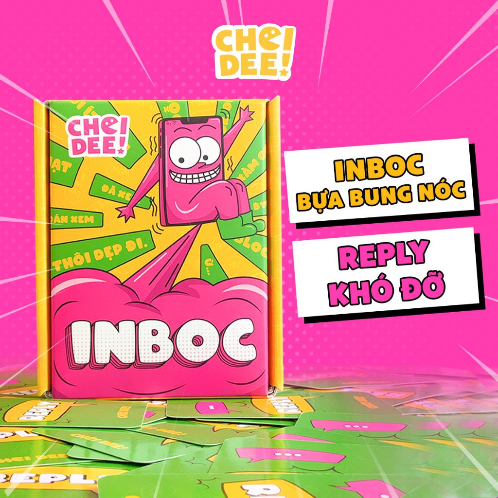 Bộ bài INBOC, board game Nicecomment hội thoại vui vẻ xàm xí, chơi nhóm hài hước thú vị 162 lá