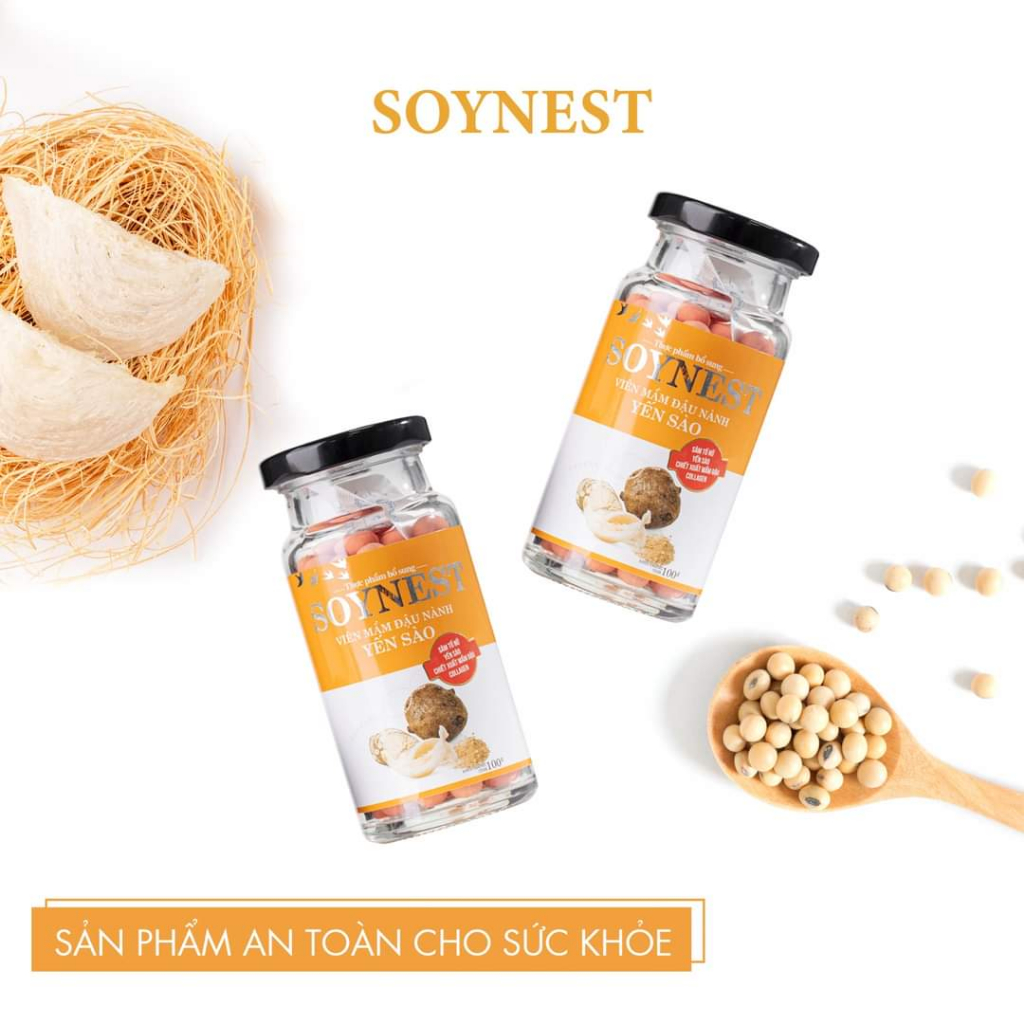 Viên Mầm Đậu Nành Yến Sào Soynest - Tăng Vòng 1 - 100g