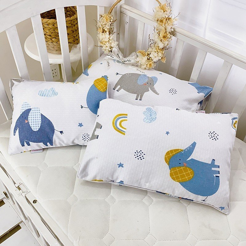 111 Gối KÈM RUỘT Mitu Home cho bé sơ sinh 0-10 tuổi vải Tencel 40s gòn lông vũ, siêu mềm mát, êm, hoạt tiết dễ thương