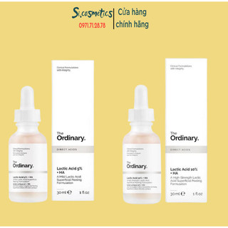 Serum tẩy da chết lactic acid 10% và 5% + ha - the ordinary
