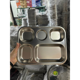 Khay đựng cơm inox 5 ngăn tiện lợi