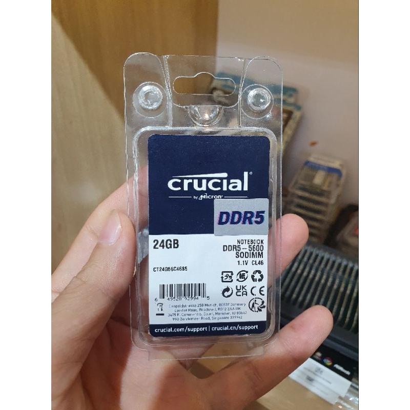 RAM Laptop 24Gb / 48Gb DDR5 Crucial 5600Mhz C46 - Bảo hành 36 tháng