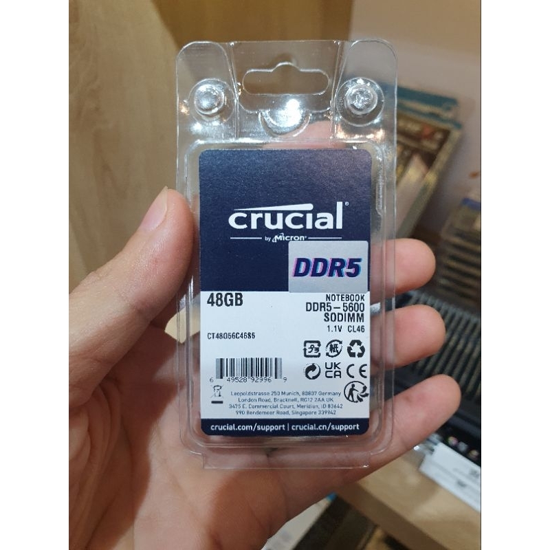RAM Laptop 24Gb / 48Gb DDR5 Crucial 5600Mhz C46 - Bảo hành 36 tháng