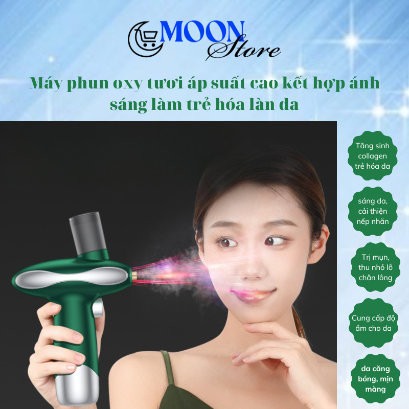 {Chính hãng} Máy phun oxy tươi kết hợp ánh sáng làm trẻ hóa làn da