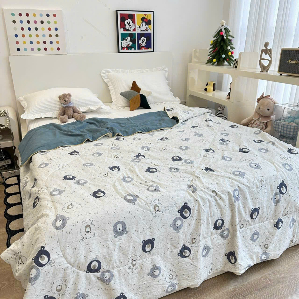 Chăn hè đũi siêu mềm mịn,được chọn màu,kích thước 2mx2m3,mẫu dây lá xanh