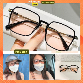 Kính thời trang gọng kim loại phong cách nhiều màu sắc, Tặng kèm bao da đựng kính