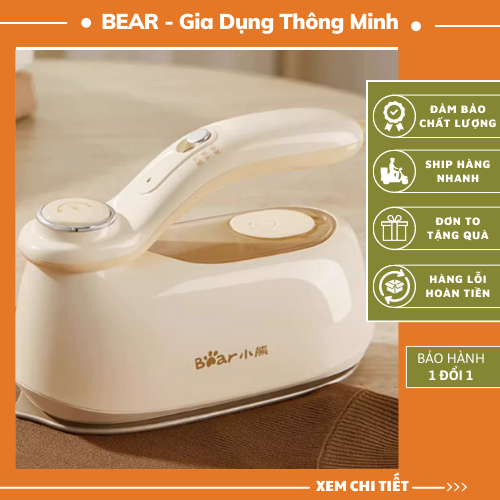 Bàn là hơi nước mini bear, bản ủi hơi nước cầm tay vừa là khô vừa hơi nước model DYD-B15M5