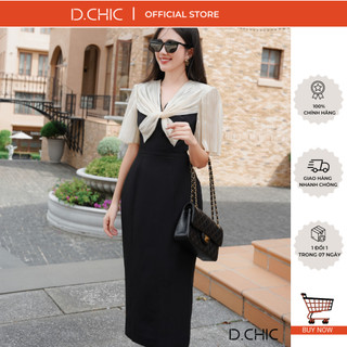 Váy tay lỡ phối ngực đan chéo D.CHIC MS: 2813302