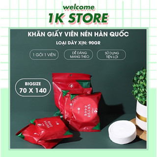 Khăn Tắm, Khăn Tắm Nén Đỏ, Kích Thước Lớn 70x100cm, Khăn Nén Thấm Hút Tốt, Vải Cotton Cao Cấp, Không Bị Xù Lông, Khăn