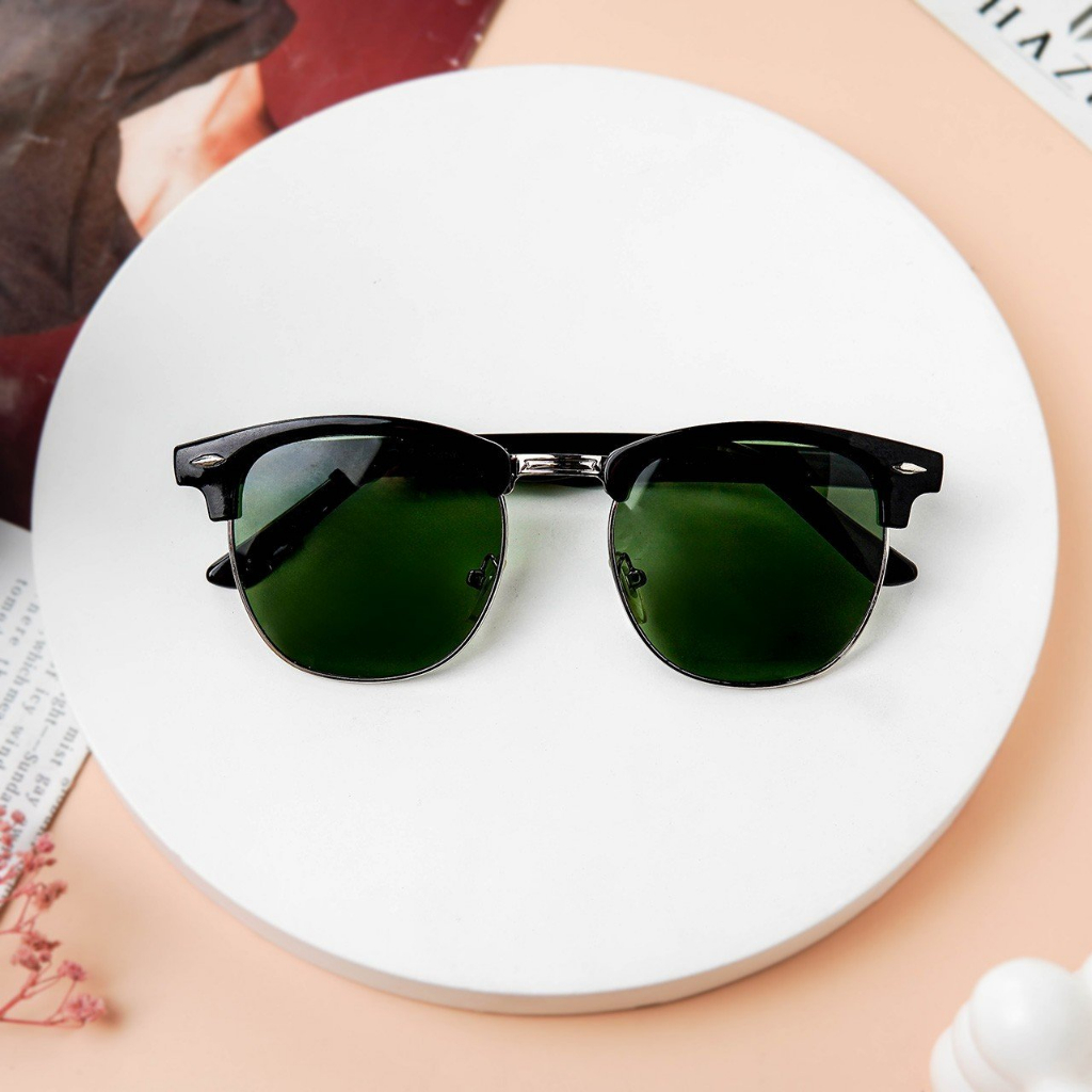 Mắt Kính Giả Cận Nửa Gọng Club Master Unisex Nhiều Màu Siêu Hot - Hazo