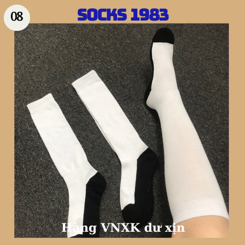 Tất đá bóng vớ thể thao loại dài cao cổ cho nam nữ, hàng xuất Mỹ Tigora cao cấp football baseball socks