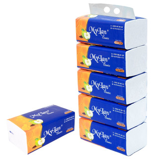 Lốc 5 gói giấy rút Mylan giấy táo xanh siêu dai cao cấp