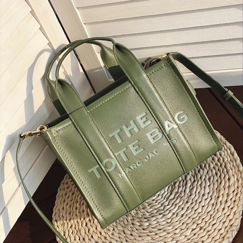 Túi tote nữ da thật màu rêu siêu xinh