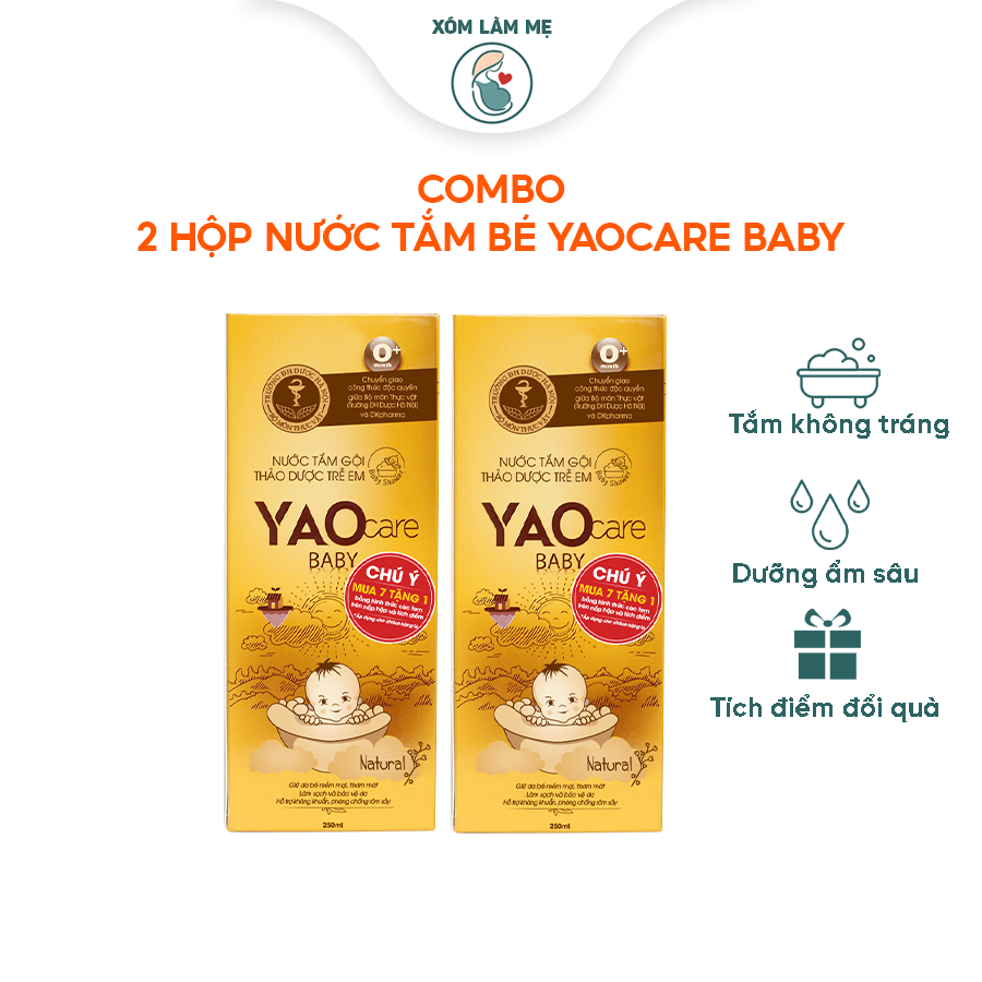 Combo 2 Nước Tắm Thảo Dược Cho Bé Yaocare Baby