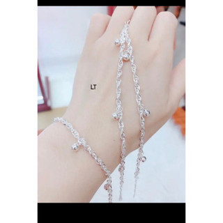 Lắc tay xoắn bi bạc ta đơn giản HHJ