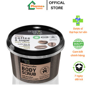 Tẩy Tế Bào Chết, tẩy da chết Toàn Thân Organic Shop Organic Coffee & Sugar Body Scrub 250ml