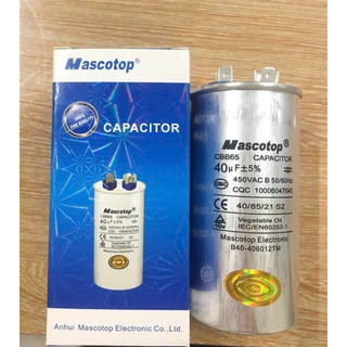 Tụ máy lạnh mascotop -capa máy lạnh 40uf 2 chân